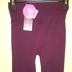 NWT Burgundy Stretchy Comfortable Athletic Biker Shorts- One Size Fit Most